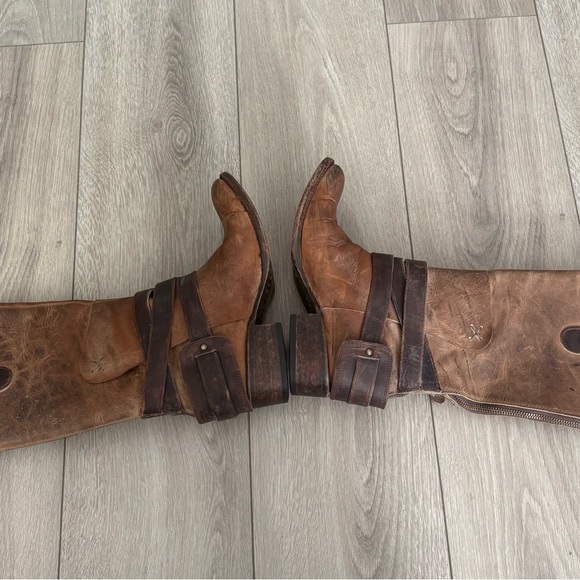 FREEBIRD By Steven Dakota Brown Leather Distressed Boots Size 8 - Picture 6 of 10